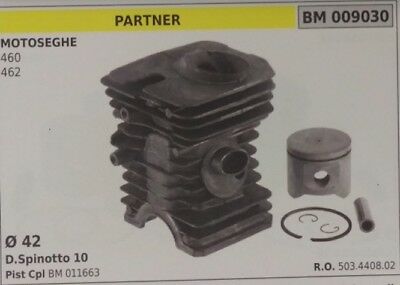 503440802 CILINDRO E PISTONE COMPLETO MOTOSEGA PARTNER 460 462 Ø 42