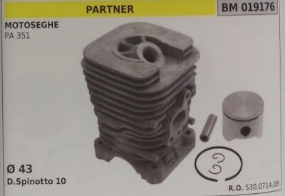 530071408 CILINDRO E PISTONE COMPLETO MOTOSEGA PARTNER PA 351 Ø 43