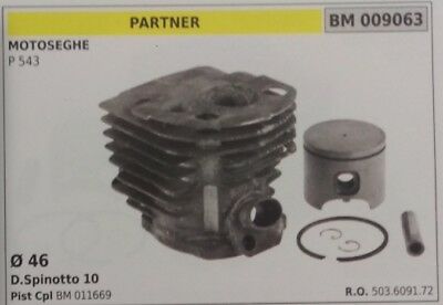 503609181 CILINDRO E PISTONE COMPLETO MOTOSEGA PARTNER P 543 Ø 46