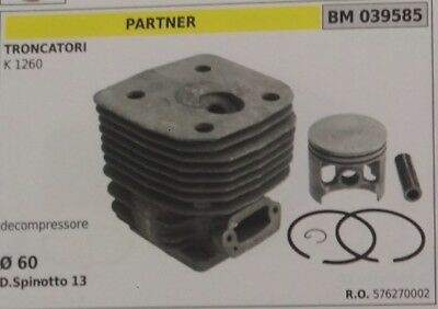 576270002 CILINDRO E PISTONE COMPLETO TRONCATORE PARTNER K 1260 DEPRESSORE Ø 60