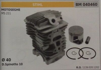 11390201202 CILINDRO E PISTONE COMPLETO MOTOSEGA STIHL MS 211 Ø 40
