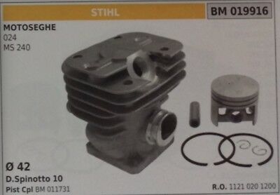 11210201200 CILINDRO E PISTONE COMPLETO MOTOSEGA STIHL 024 MS 240 Ø 42