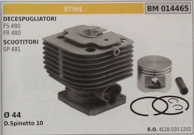 41280201202 CILINDRO E PISTONE COMPLETO SCUOTITORE STIHL SP 481 Ø 44