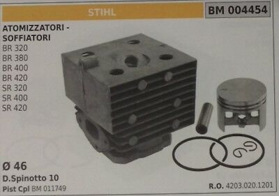 42030201201 CILINDRO E PISTONE COMPLETO SOFFIATORE STIHL BR 380 400 420