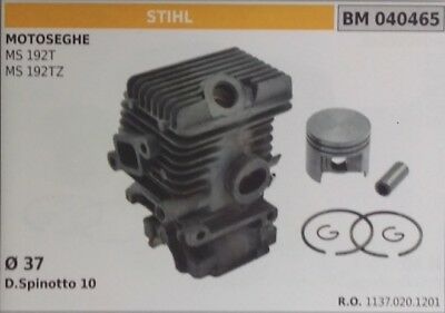 11370201201 CILINDRO E PISTONE COMPLETO MOTOSEGA STIHL MS192T MS192TZ Ø 37