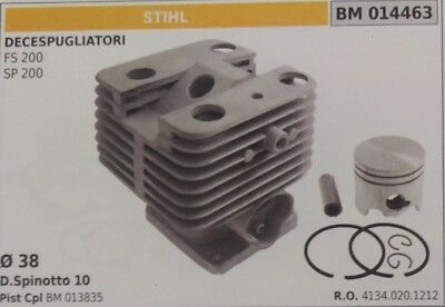 41340201212 CILINDRO E PISTONE COMPLETO DECESPUGLIAOTRE STIHL FS 200 SP200 Ø 38