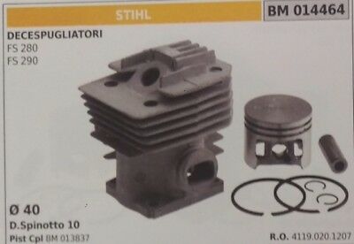 41190201207 CILINDRO E PISTONE COMPLETO DECESPUGLIAOTRE STIHL FS 280 290 Ø 40