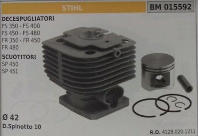 41280201211 CILINDRO E PISTONE COMPLETO DECESPUGLIATORE STIHLFS 350 400 450 480