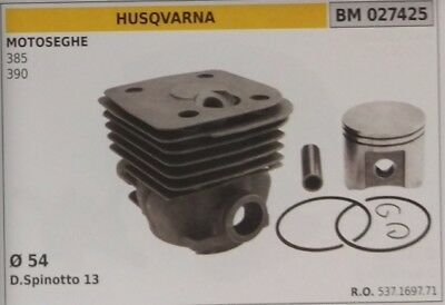 537169771 CILINDRO E PISTONE COMPLETO MOTOSEGA HUSQVARNA 385 390 Ø 54