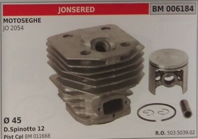 503503902 CILINDRO E PISTONE COMPLETO MOTOSEGA JONSERED CS JO 2054 Ø 45
