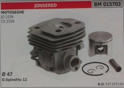 537157304 CILINDRO E PISTONE COMPLETO MOTOSEGA JONSERED CS JO 2159 Ø 47