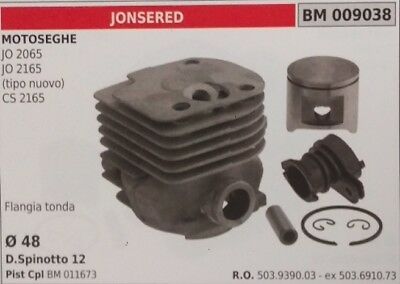 503939003 CILINDRO PISTONE COMPLETO MOTOSEGA JONSERED JO 2065 2165 CS 2165 Ø 48