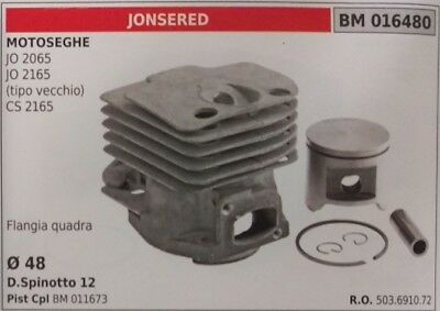503691072 CILINDRO PISTONE COMPLETO MOTOSEGA JONSERED JO 2065 2165 CS 2165 Ø 48