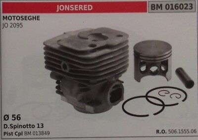 506155506 CILINDRO COMPLETO E PISTONE MOTOSEGA JONSERED JO 2095 Ø 56