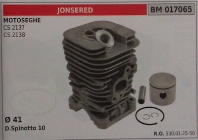 5300125 CILINDRO E PISTONE COMPLETO MOTOSEGA JONSERED CS 2137 2138 Ø 41