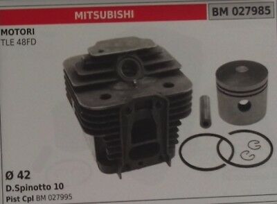 CILINDRO PISTONE COMPLETO DECESPUGLIATORE MOTORE MITSUBISHI TLE 48 FD Ø 42