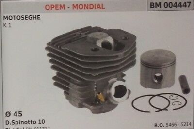 5466 5214 CILINDRO E PISTONE COMPLETO MOTOSEGA OPEM MONDIAL K1 Ø 45