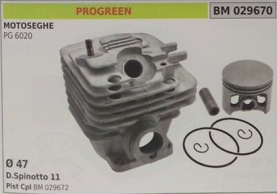 CILINDRO E PISTONE COMPLETO MOTOSEGA PROGREEN PG 6020 Ø 47