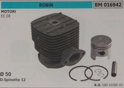 5801028000 CILINDRO PISTONE COMPLETO MOTORE ROBIN EC 08 Ø 50