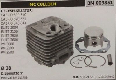 538247942 CILINDRO PISTONE COMPLETO DECESPUGLIATORE McCULLOCH PM 3000 3100 3500