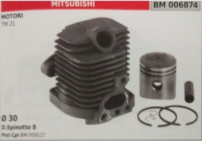 CILINDRO PISTONE COMPLETO DECESPUGLIATORE MOTORE MITSUBISHI TM21 TM 21 Ø 30