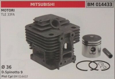 CILINDRO PISTONE COMPLETO DECESPUGLIATORE MOTORE MITSUBISHI TLE 33 FA Ø 36