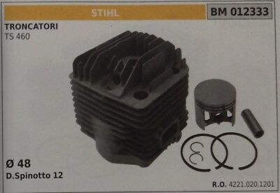 42210201201 CILINDRO E PISTONE TRONCATORE STIHL TS460 TS 460 Ø 48