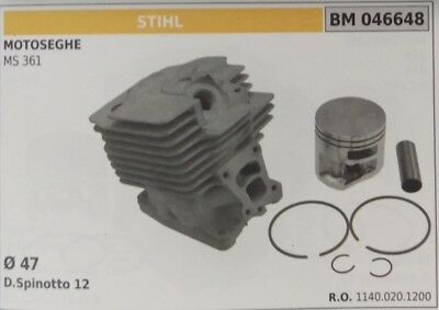 11400201200 CILINDRO E PISTONE COMPLETO MOTOSEGA STIHL MS 361 Ø 47