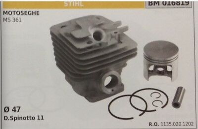 11350201202 CILINDRO E PISTONE COMPLETO MOTOSEGA STIHL MS 361 Ø 47