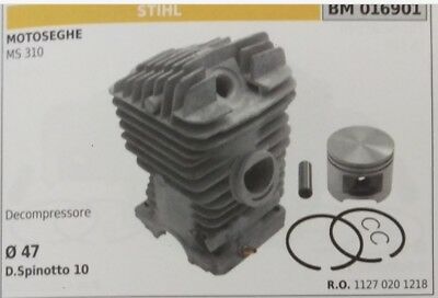 11270201218 CILINDRO E PISTONE COMPLETO MOTOSEGA STIHL MS 310 Ø 47
