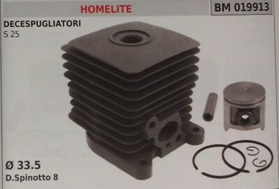 CILINDRO E PISTONE COMPLETO DECESPUGLIATORE HOMELITE S25 S 25 Ø 33,5