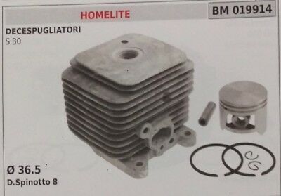 CILINDRO E PISTONE COMPLETO DECESPUGLIATORE HOMELITE S30 S 30 Ø 36,5
