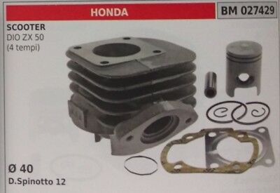 CILINDRO E PISTONE COMPLETO SCOOTER MOTO HONDA DIO zx 50cc 4T Ø 40