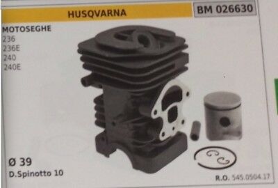 545050417 CILINDRO E PISTONE COMPLETO MOTOSEGA HUSQVARNA 236 236E 240 240E Ø 39
