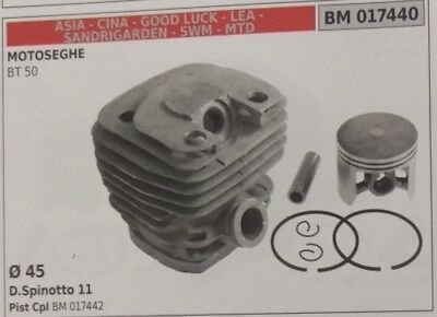 CILINDRO PISTONE COMPL MOTOSEGA CINESE IMPORTAZIONE SANDRIGARDEN SWM GL BT50 50