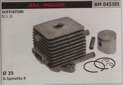 CILINDRO E PISTONE COMPLETO SOFFIATORE IKRA MOGATEC BLS 31 Ø 35