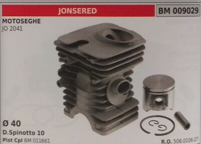 506010607 CILINDRO E PISTONE COMPLETO MOTOSEGA JONSERED 2041 Ø40