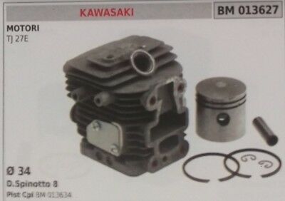 CILINDRO E PISTONE COMPLETO DECESPUGLIATORE MOTORE KAWASAKI TJ27E TJ 27E Ø 34