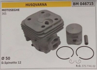 575774102 CILINDRO E PISTONE COMPLETO MOTOSEGA HUSQVARNA 365 Ø 50