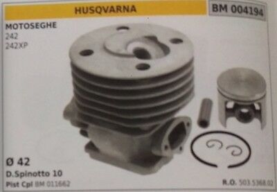 503536802 CILINDRO E PISTONE COMPLETO MOTOSEGA HUSQVARNA 242 242XP Ø 42