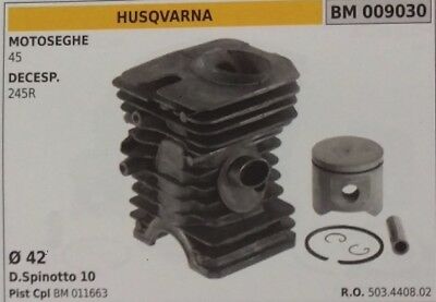 503440802 CILINDRO E PISTONE COMPLETO DECESPUGLIATORE HUSQVARNA 245R Ø 42