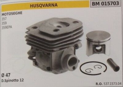 537157304 CILINDRO E PISTONE COMPLETO MOTOSEGA HUSQVARNA 357 359 359EPA Ø 47