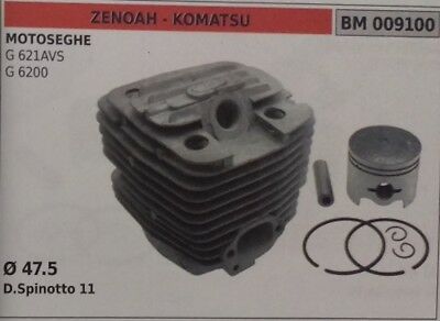 CILINDRO E PISTONE COMPLETO MOTOSEGA ZEONAH KOMATSU G 621AVS 6200 Ø 47.5