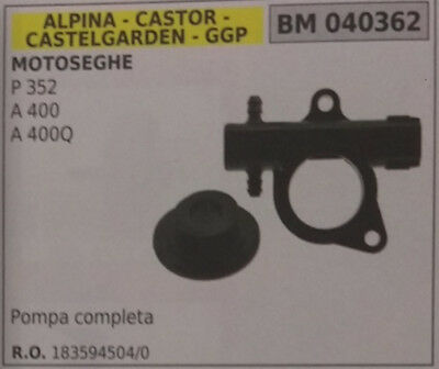 183594504/0 POMPA OLIO ingranaggi ricambi MOTOSEGA ALPINA CASTOR P352 A 400 400Q