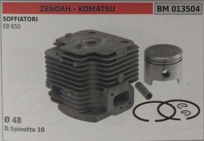 CILINDRO E PISTONE COMPLETO SOFFIATORE ZENOAH KOMATSU EB 650 Ø 48