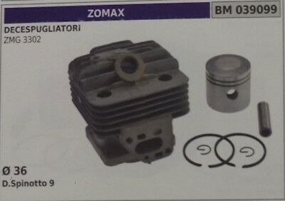 CILINDRO COMPLETO PISTONE DECESPUGLIATORE ZOMAX ZMG 3302 Ø 36