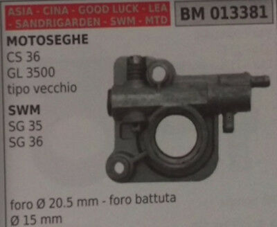 POMPA OLIO MOTOSEGA cinese importazione asia cina sandrigarden CS 36 GL3500