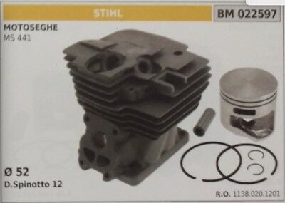 11380201201 CILINDRO E PISTONE COMPLETO MOTOSEGA STIHL MS 441 Ø 52
