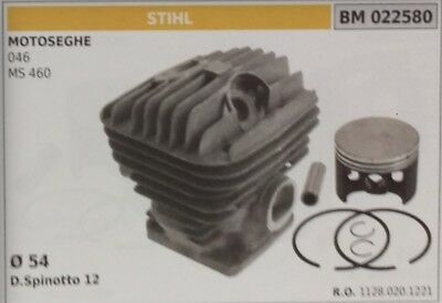 11280201221 CILINDRO E PISTONE COMPLETO MOTOSEGA STIHL046  MS 460 Ø 54