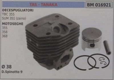 CILINDRO COMPLETO E PISTONE DECESPUGLIATORE TAS TANAKA TBC 355 SUM 251 ZAINO Ø38